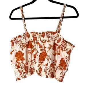 BAILEY /44 Floral Cropped Top with Seashell Straps- Size Medium